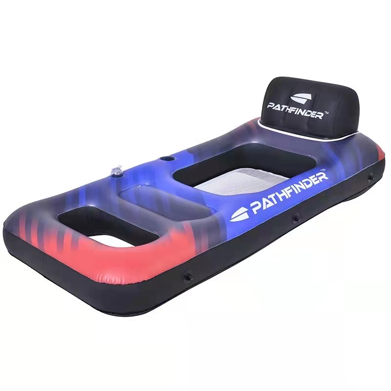 Water Sofa Inflatable Floating Pool Float Floating Row Reclining Chair with Backrest Sofa Drainage Play Water Inflable Net Sofa