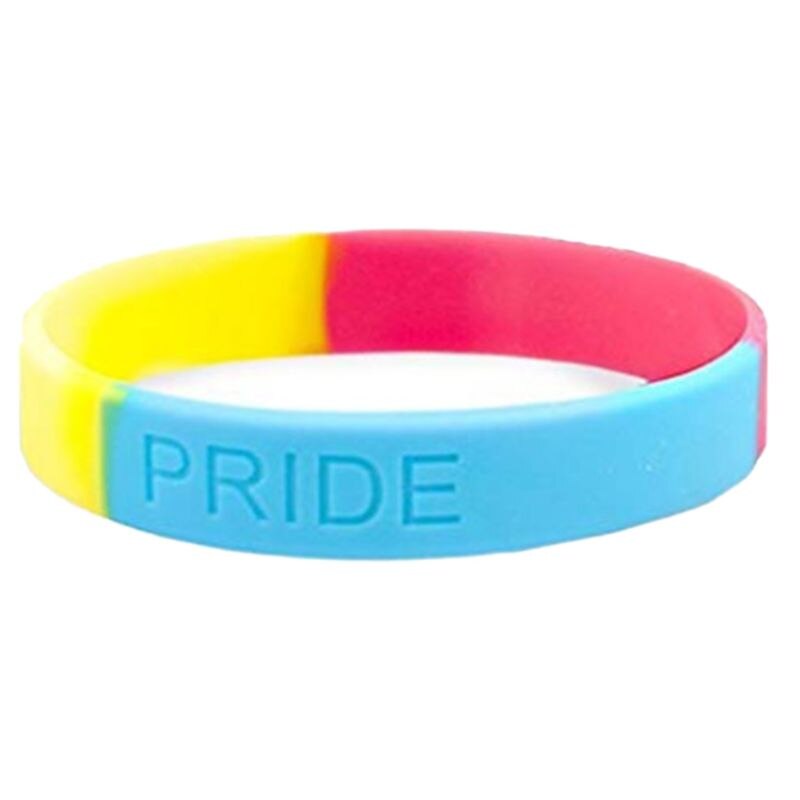 18 soorten Unisex LGBT Rainbow Letters Sport Zes-Kleur Gay Lesbische Trots Siliconen Rubber Polsbandje Armband Party Parade