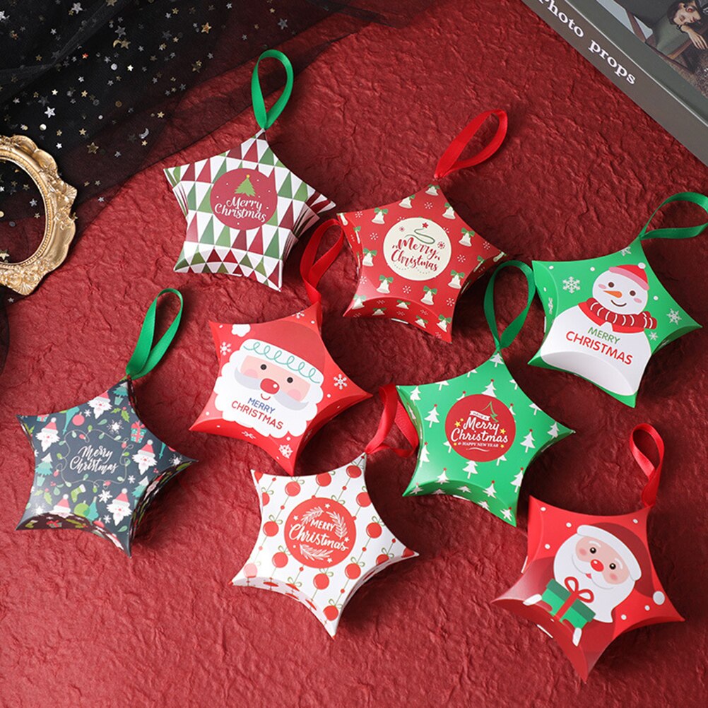 Kerstcadeau Dozen Kerst Papier Dozen Chocolade Snoep Goodies Dozen Papier Gunst Behandelen Prachtige Kerstcadeau Dozen