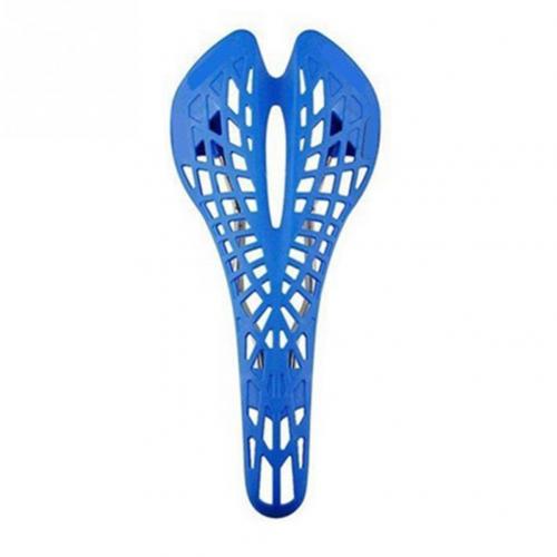 Ultralichte Shockproof Spider Web Mtb Fiets Seat Hollow Zadel Kussen: Blauw