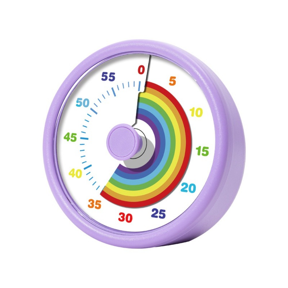 60-minuten visuele timer Ronde/vierkante visualisatie Countdown-wekker Ultrastille zelfdiscipline Kookwekker voor binnen: Oranje