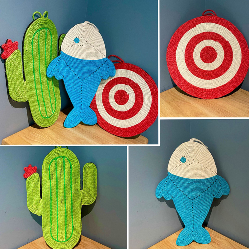 Cat Paw Pad Cat Scratching Mat Cat Sisal Paw Pad Cactus Kitten Scratcher Board Moisture-proof Scratcher Cushion