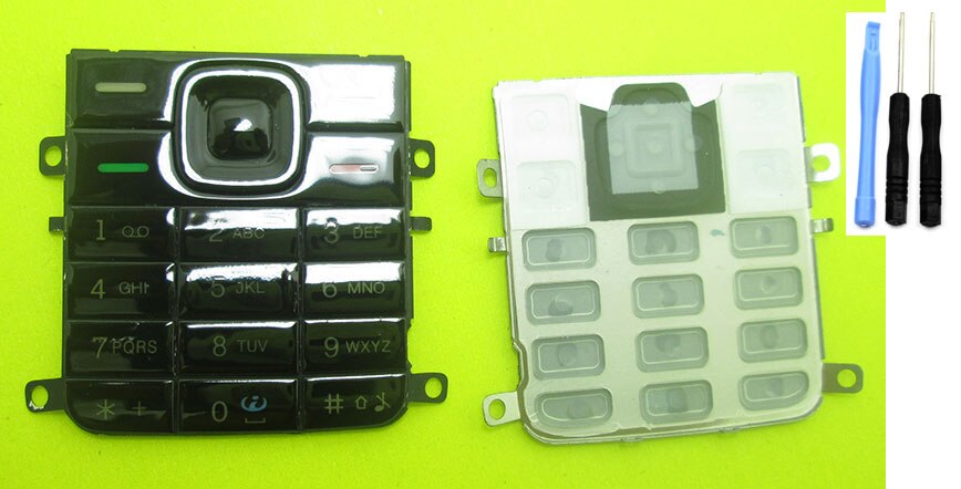 Inglês letra teclado botões para nokia 5310 preto & chave de fenda ferramentas