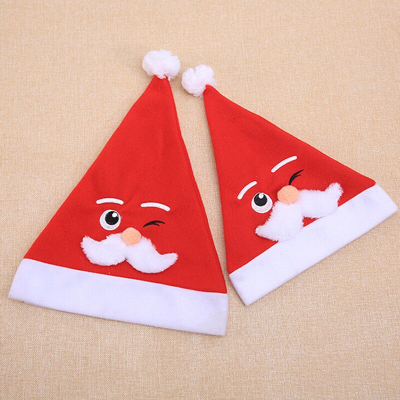 Mode Volwassen Kinderen Kerst Hoeden Leuke Xmas Kerstman Familie Kerst Hoeden Voor Kinderen Volwassen Rood