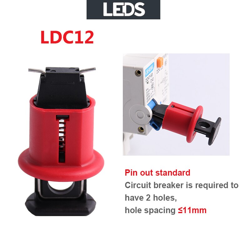 Circuit Breaker Lock Miniature Electrical Air Breaker Switch Handle Lockout MCB Isolation Lock Off LOTO Pinout LDC1: LDC12