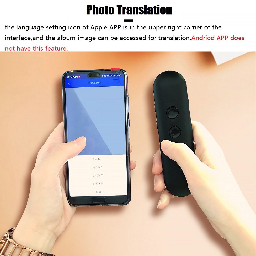 Mini traductor de voz T4 instantáneo, en tiempo Real, dos vías, Bluetooth, 42 idiomas, traducción para viajes de negocios, venta