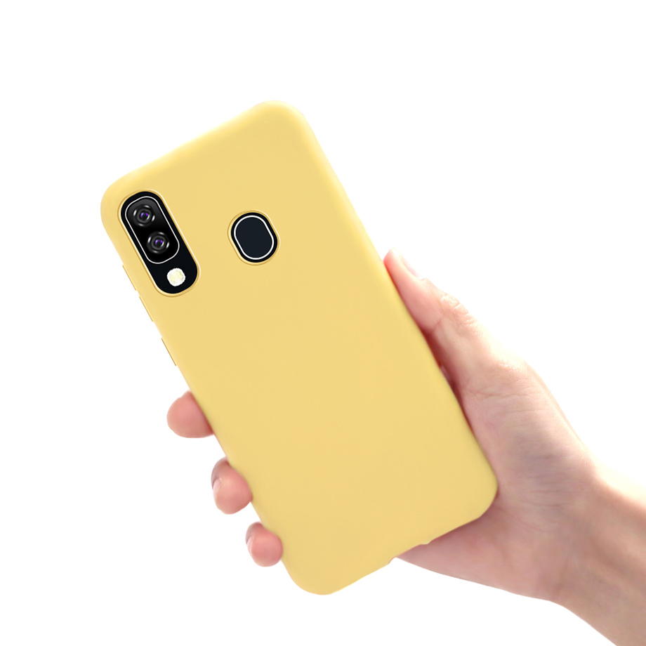 Case For Samsung Galaxy A20E Silicone back cover Soft Case For Samsung A20E A20 E A202 A 20 E 20E A202F Cover Fundas bumper: Yellow