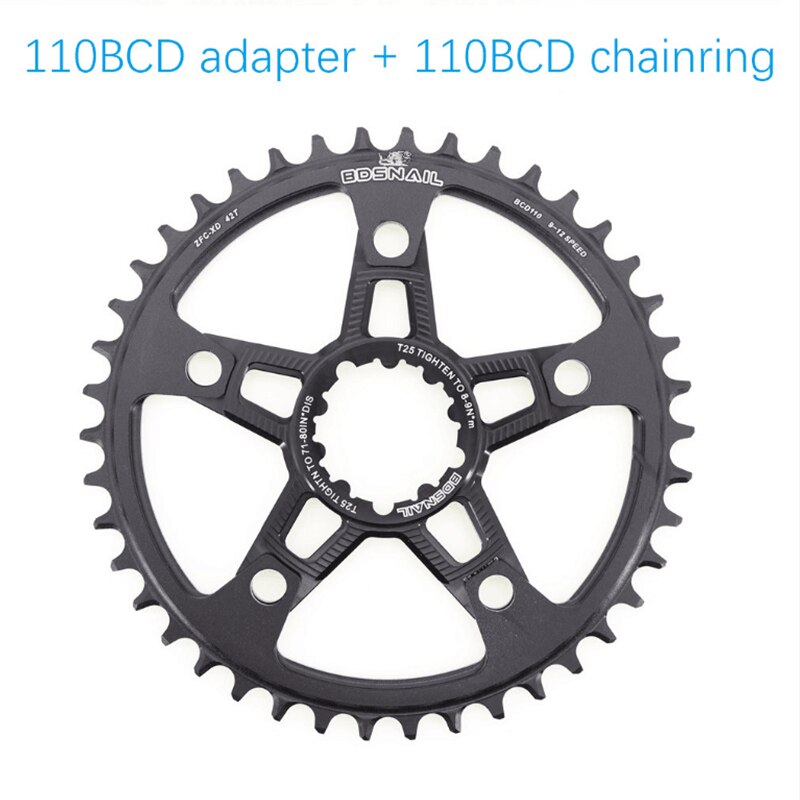 MTB Bike Chainring Adapter 5 Claw 110BCD Spider Converter Mountain Road for Sram GXP X9 XX1 X0 X01 To Single Speed Narrow Wide