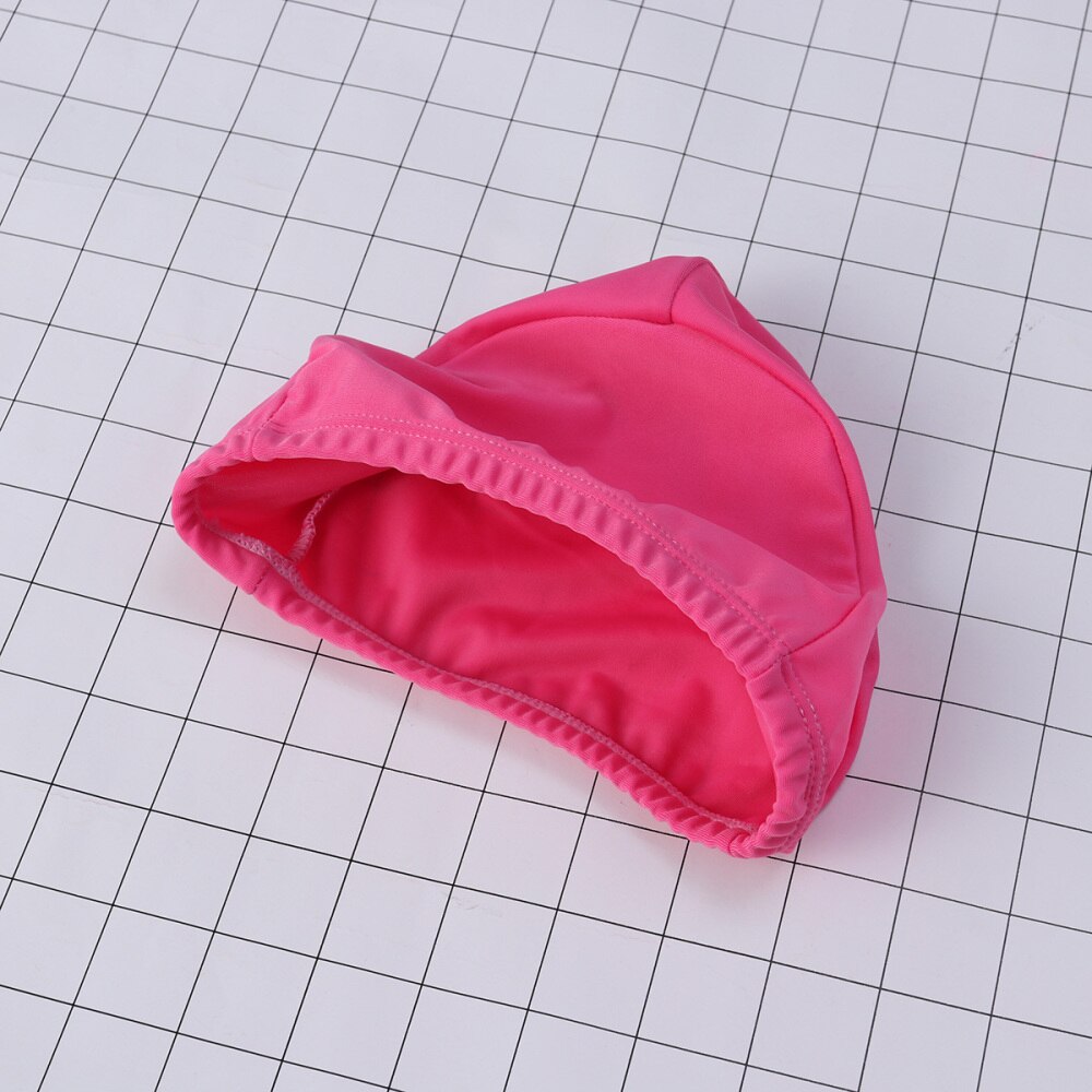 Bonnet de bain pour adultes, en tissu Polyester, pour hommes et Sports aquatiques (bleu clair)