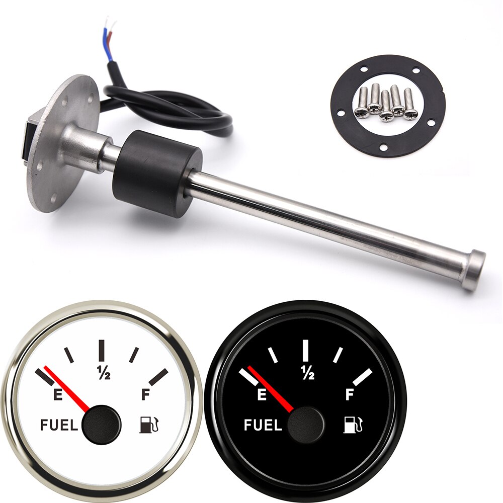0-190Ohm Fuel Level Gauge Sensor 52MM Fuel Gauge Marine Boat Oil Liquid Tank Water Level Sensor 150mm 200mm 250mm 300mm 400mm
