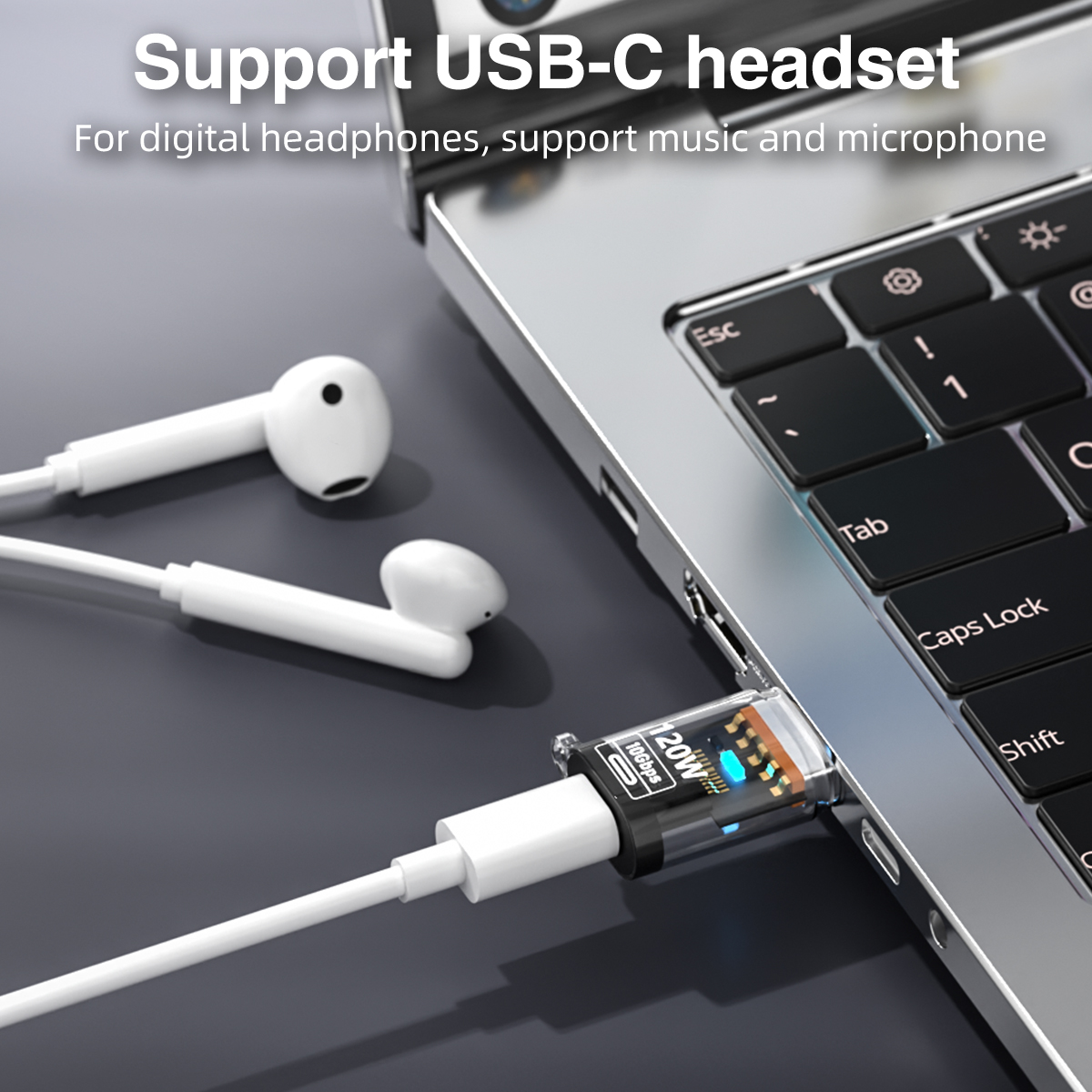 USB 3.1 GEN 2 Male to Type-C Female Adapter, Support Both 10Gbps Charging & Data Transfer, USB A to USB C 3.1 Converter for PC