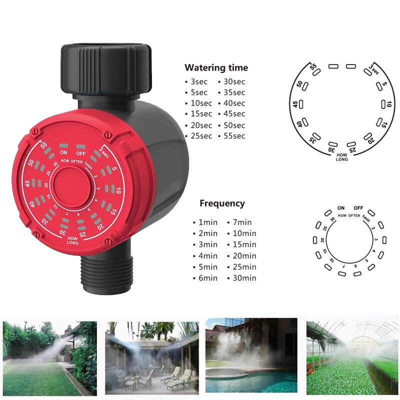 Tuin gazon irrigatiesysteem mist water sproeier slang sproeier kit: Watertimer 5