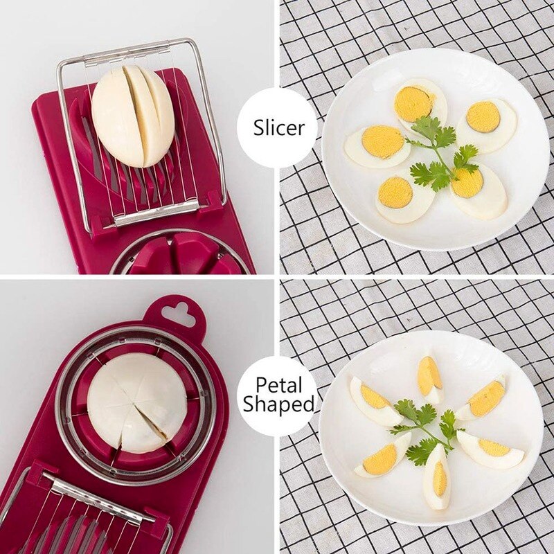 Egg Cutting Tool Egg Cutter Egg Slicing Divider Fancy Splitting Cutting Loose Flower Eggs Multifunctional Egg Cutter