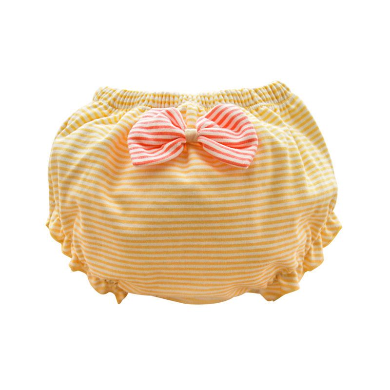 Enfant en bas âge bébé filles sous-vêtements en coton culotte infantile mignon grand Bow Shorts pour enfants caleçons 11: A / 4Y