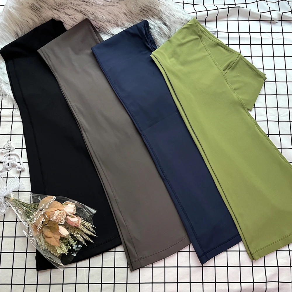 Hohe Taille aufflackern Gamaschen Frauen Freies Größe Yoga Hosen Hohe Taille Breite Bein Hosen Frauen Fitnessstudio Sport Ausgestellte Schlauch tanz Hosen