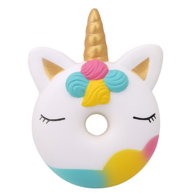 Gros beignet licorne Jumbo lente montée rose licorne beignet serrer jouet amusant pour enfants Anti stress enfants jouet: Gris clair