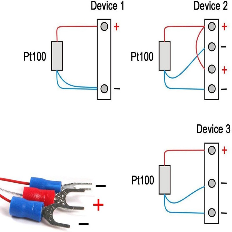 PT100 Temperature Sensor Probe 3 Wire Temperature Controller -200~250℃ Waterproof and Antirust 304 Stainless Steel Thermocouple