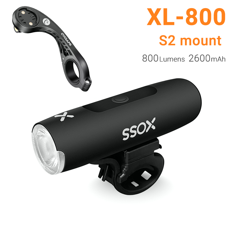 XOSS XL800 Bike Headlight USB Rechargeable Road MTB Front Lamp Bicycle Light XR Pro Team Sync Bike Tail Light Auto Brake Sensing: Yellow