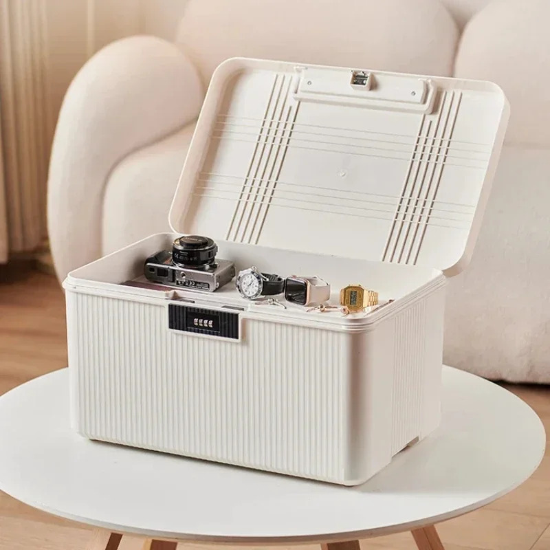 Household Valuables Storage Box, Privacy Documents Safe, Car Password Lock Box, Secure Portable Organizer