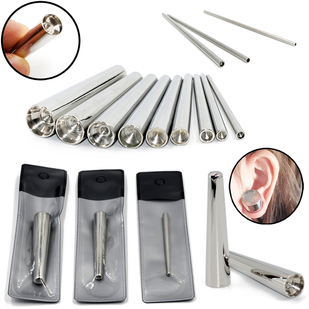 1 unidad de tapones cóncavos de inserción de acero quirúrgico 316L, expansor de calibre de ojales, herramienta de perforación, joyería para Piercing corporal