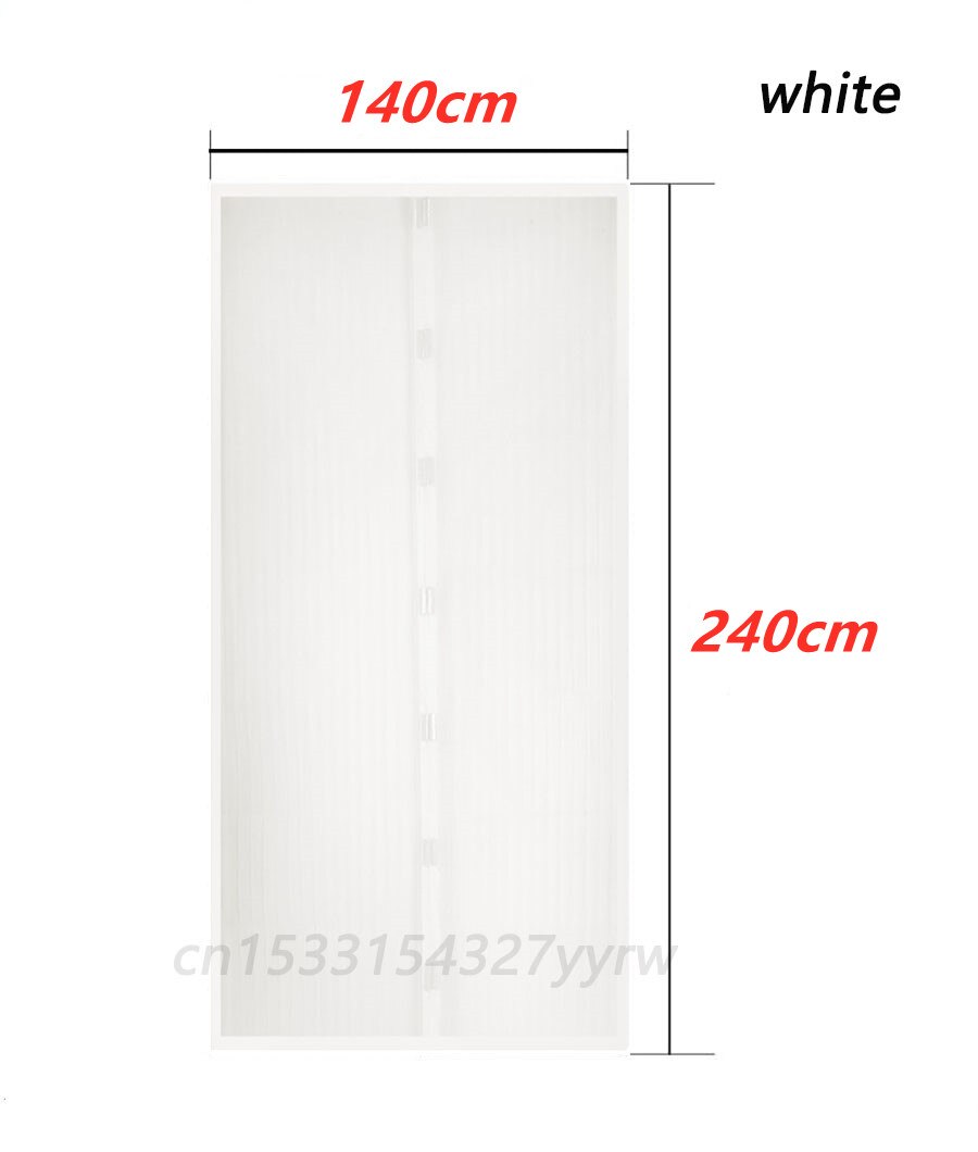 Anti-Muggen Magnetische Gordijn Mesh Voor Deur Handsfree Magnetische Klamboe Deur Netto Anti Fly Insect Mosquito deur Scherm: White 140x240cm