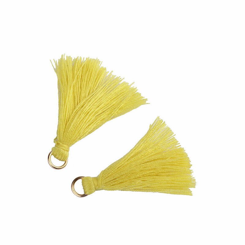Anneau suspendu gland frange pendentif | 100 pièces, bricolage, petits glands garniture vêtements rideau décoratif boucles d'oreilles composants de bijoux: Yellow tassls