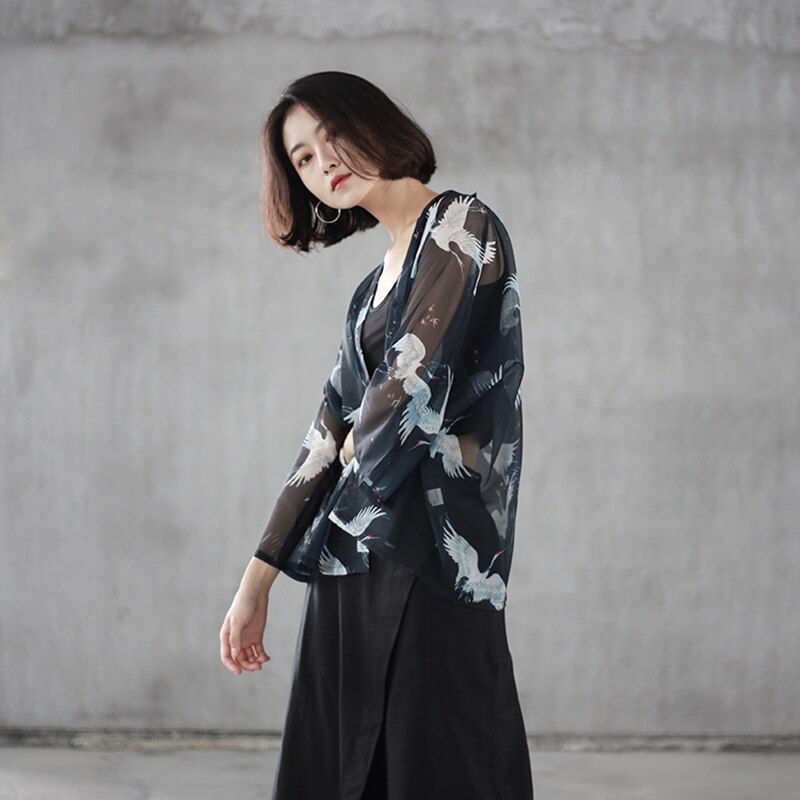 Kimono traditionnel japonais pour femmes, cardigan, yukata, été, , AA003