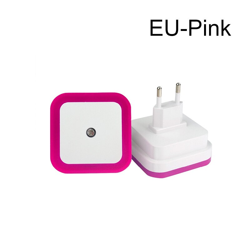 Draadloze Led Nachtlampje Sensor Verlichting Eu Us Plug Nachtlampje Lamp Voor Slaapkamer Decoratie Gang Lamp Babykamer Nachtlampje: EU-Pink