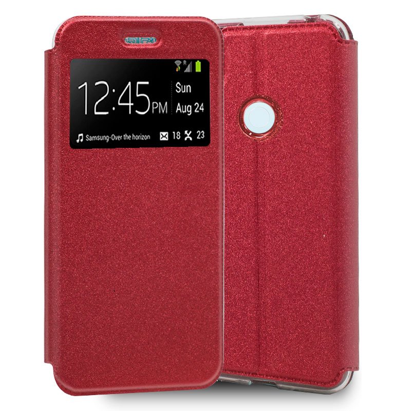 Xiaomi Redmi Note 8T Flip Cover Case Vlakte Rood