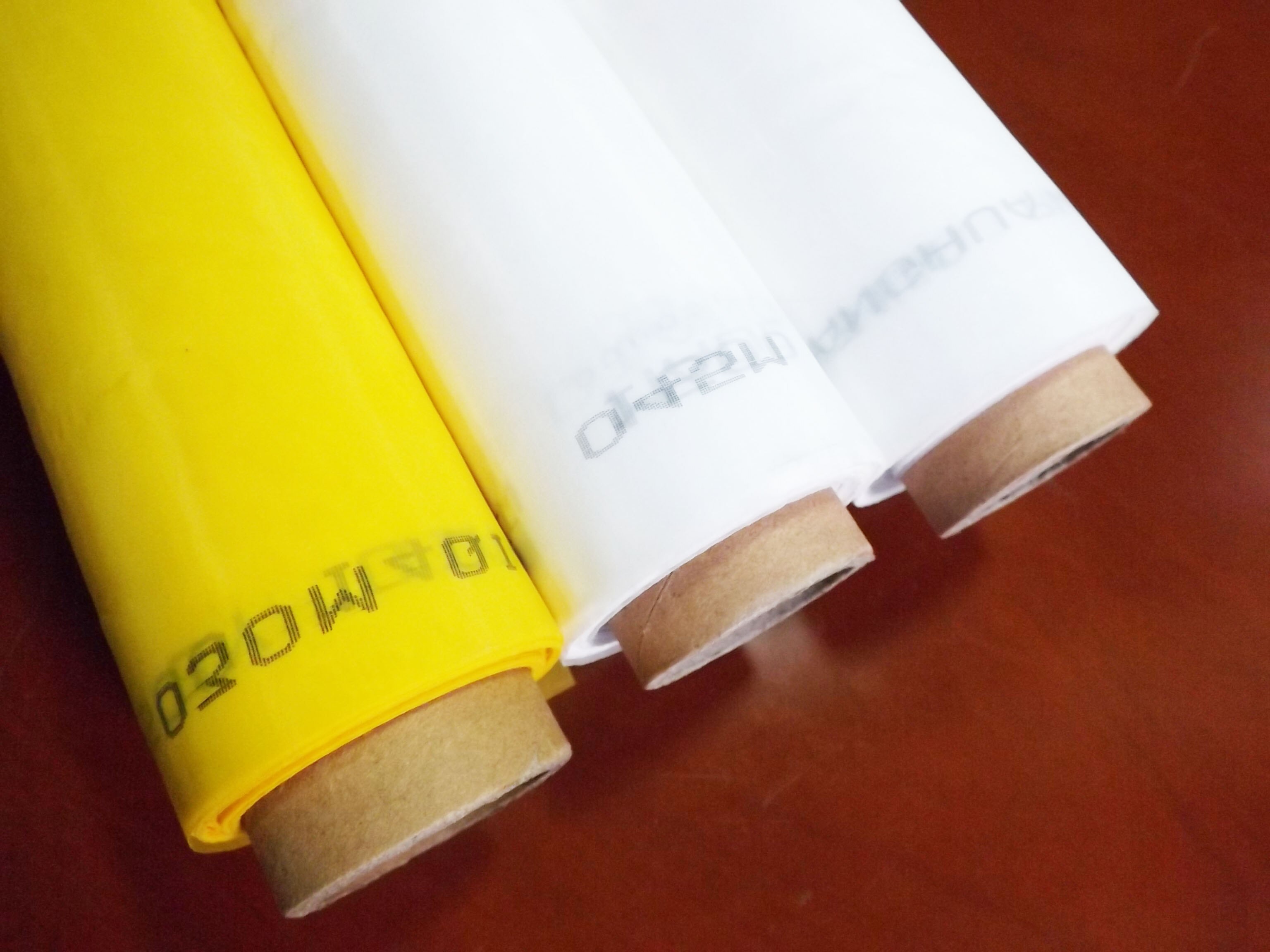 ! white&yellow 165T-31um thread diameter mesh fabrics for silkscreen printing