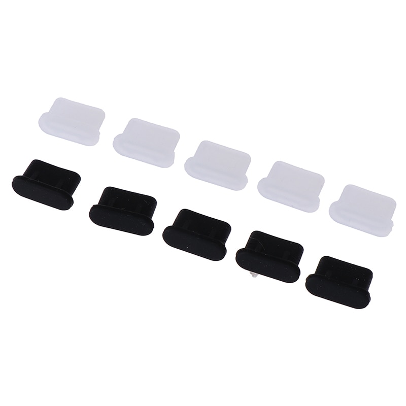 5 couvercles anti-poussière pour prise Jack de chargeur et port USB type-c, pour téléphone portable, 5pcs