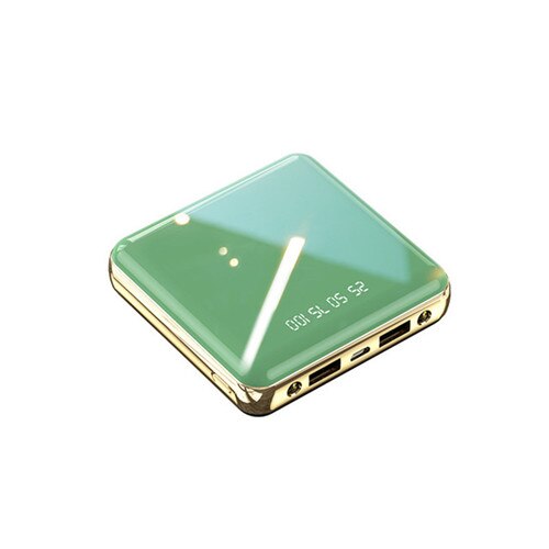 50000mah mini power bank de uma maneira de carregamento rápido ao ar livre equitação bateria externa com dupla usb 2 lanterna portátil power bank: green