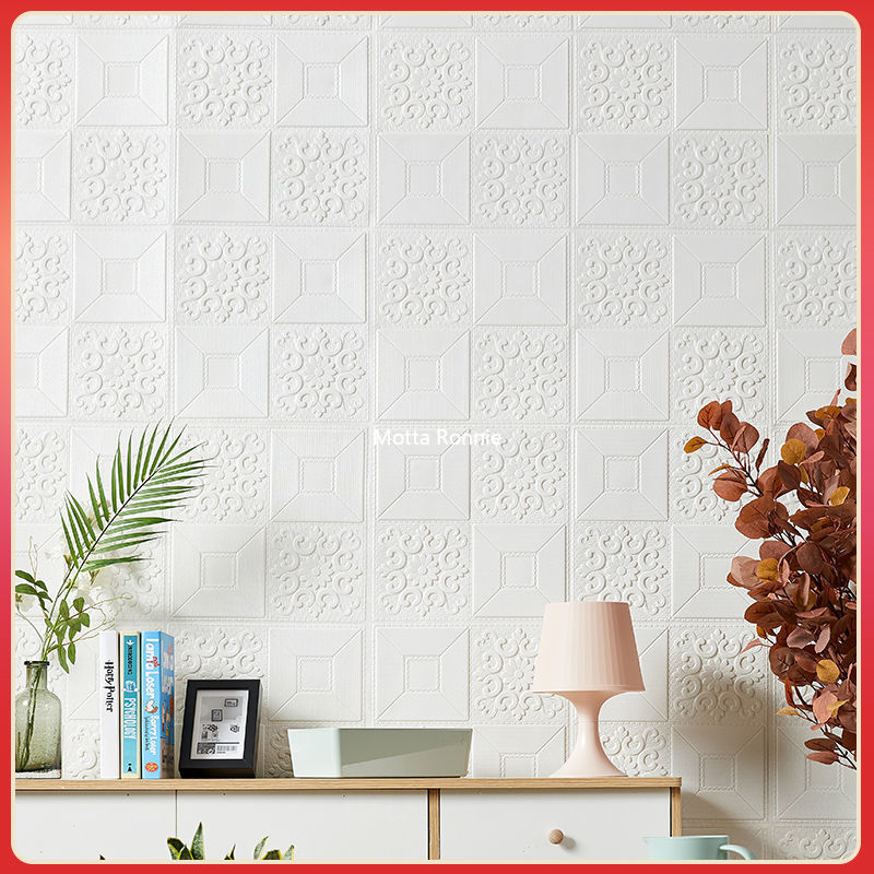 3D Wallpaper 70cm*1m Continuous Brick Pattern Sticker Waterproof Sticker Home Decoration 3D Self-Adhesive Wallpaper