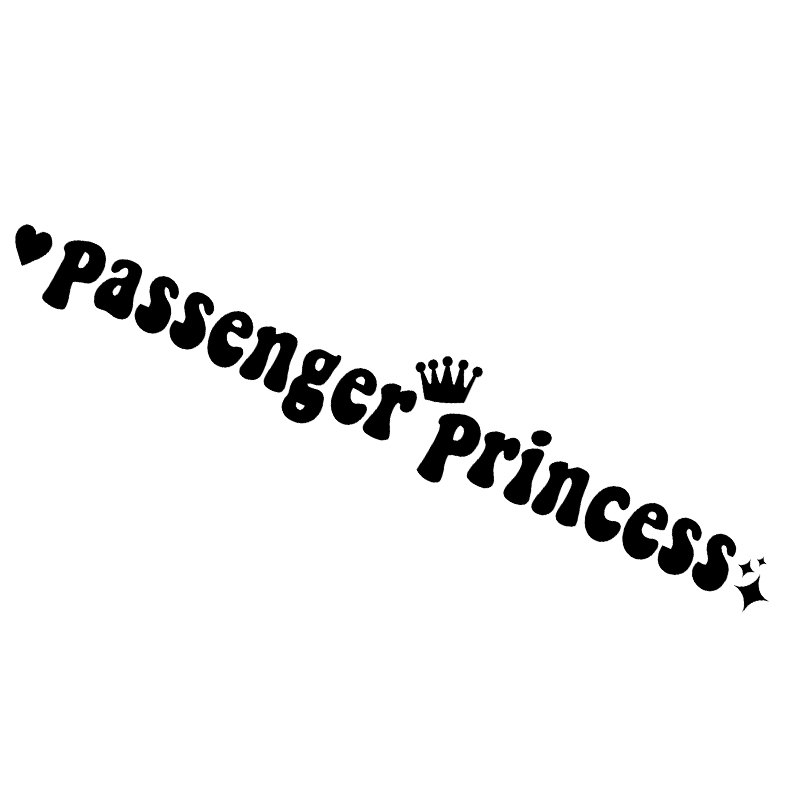 G216 15*2,3 CM pegatinas de princesa para pasajeros pegatinas creativas divertidas para espejos retrovisores de coche