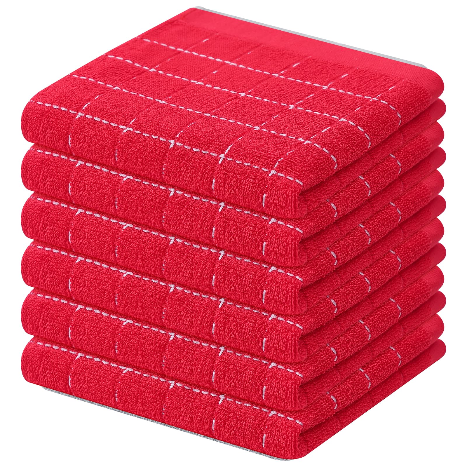 Olanly-toalla de cocina 100% de algodón, paño de limpieza del hogar súper suave y absorbente, trapos para platos diarios reutilizables, paño grueso para platos