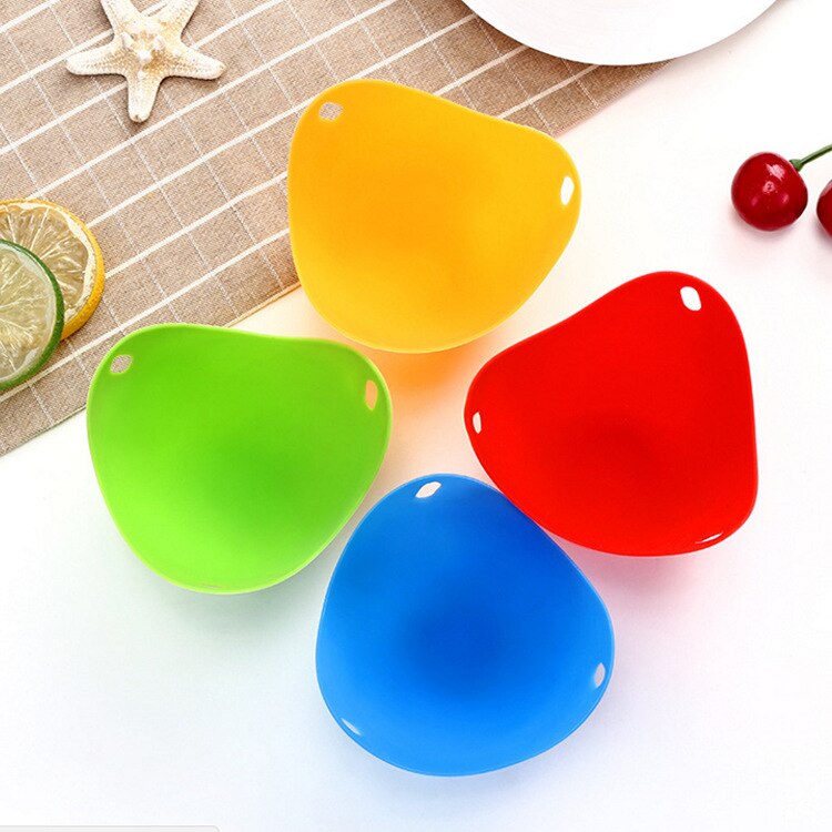 Couleur silicone oeuf cuiseur oeuf cuiseur chaudière oeuf cuiseur moule bol anneau cuisine cuisson accessoires: 4PC Random color