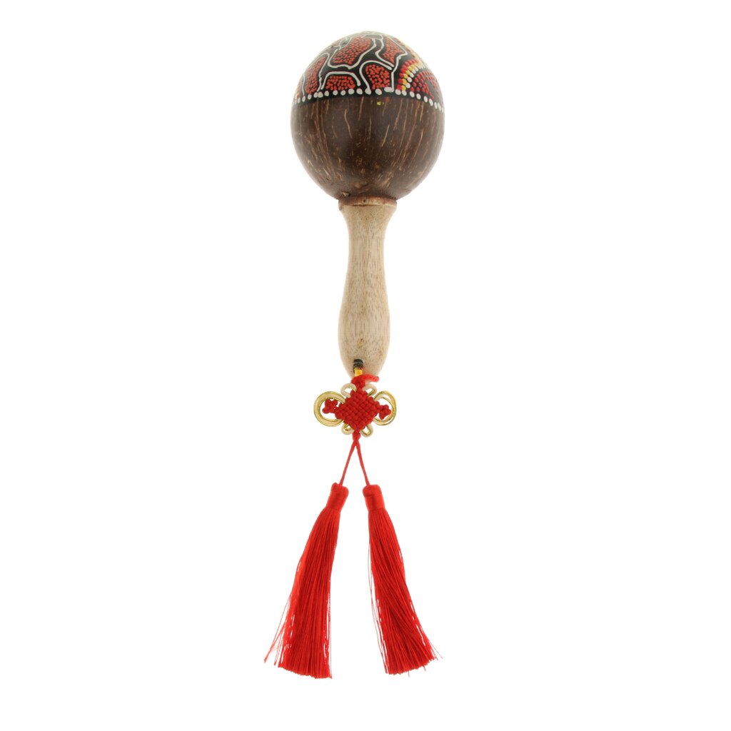 Coconut Shell Maraca Hand Shaker for Party Band KTV Performance Parts