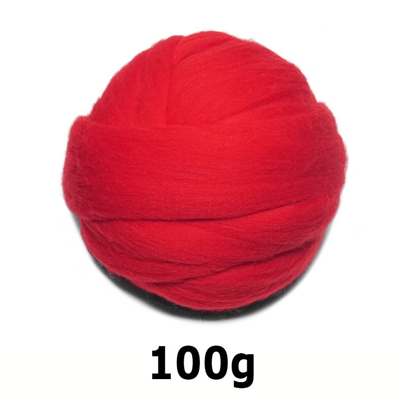 handmade Wool Felt for felting 50g Red Perfect in Needle Felt 28#: 100g