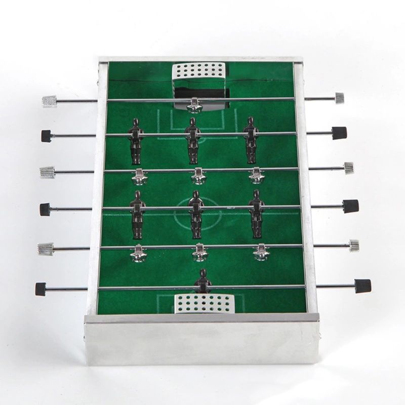 Mini aluminiumslegering bordfodboldmaskine børnebord fodboldlegetøj metal fodbold