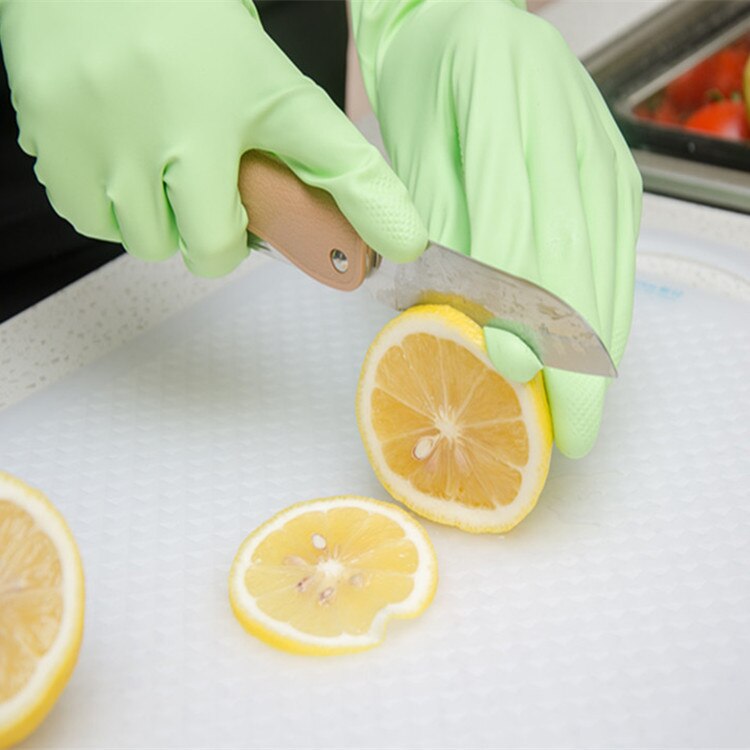 Shu mme lave-linge vaisselle gants en caoutchouc Nitrile été ménage antiadhésif nettoyage à l'huile gants en Latex simples durables