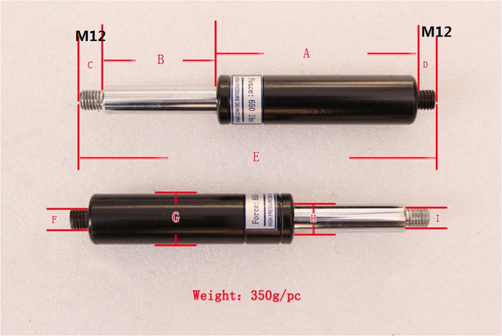 700LBS Force Auto Gas Spring Strut Damper Gas Strut Shock Spring Lift Rod 1.97" Prop Automotive M8 Gas Springs: M12