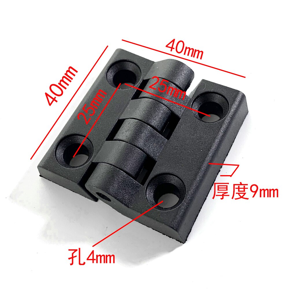 10pcs/Set Black Color Nylon Plastic Butt Hinge for Wooden Box Furniture Electric Cabinet Hardware