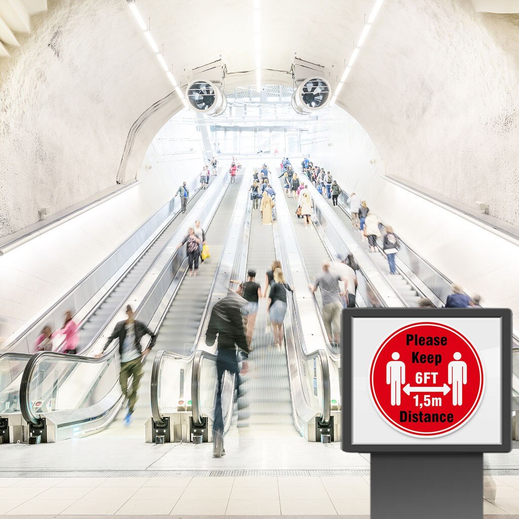 Ground sign Isolated label Please Keep Wait Here Stand Here Keep 6ft in Between Distance Marker Floor Stickers muursticker