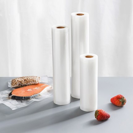 Bolsas de almacenamiento al vacío sin BPA, máquina selladora de película, envasado al vacío de alimentos frescos, larga duración, 15cm x 500cm, 5 rollos por lote