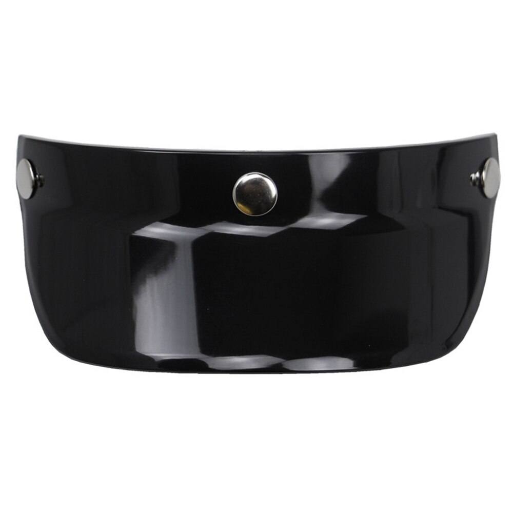Universeel 3 -knops vizier, opklapbaar windscherm voor open motorhelmen, winddichte motorfietsaccessoires en onderdelen: Zwart