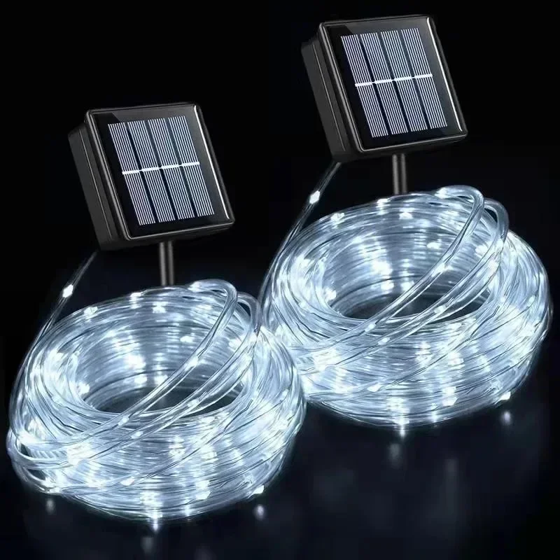 2025 Solar Rope Strip LED Lichtslingers LED Solar Outdoor Light Fairy Light Kerstslinger voor Garden Party Decor