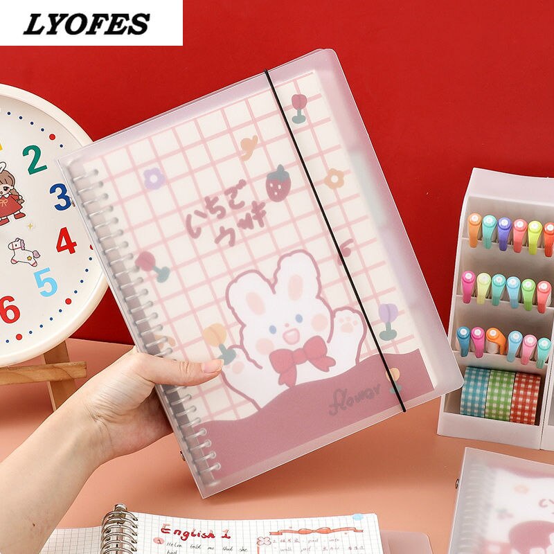 Office School Spiral Notebooks Stationery Cute Personal Binder Grid Journal Notebook Binder Organizer A5 B5 Notebook
