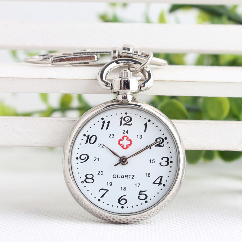 1 PC Geen Waterdichte Horloges ouderen Clear Grote Aantallen Verpleegkundige Pocket Horloges Keys Houders Horloges Student Tests Verpleegkundige Horloges: Default Title