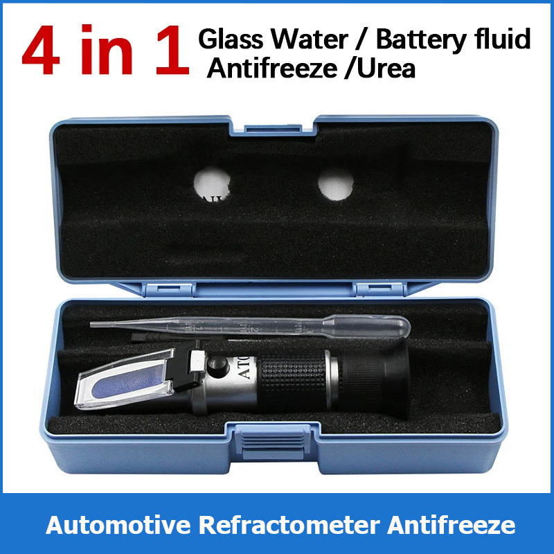 Antifreeze Coolant Refractometer for Automobile Antifreeze System Diesel Exhaust Fluid Battery Acid and Windshield Washer Fluid