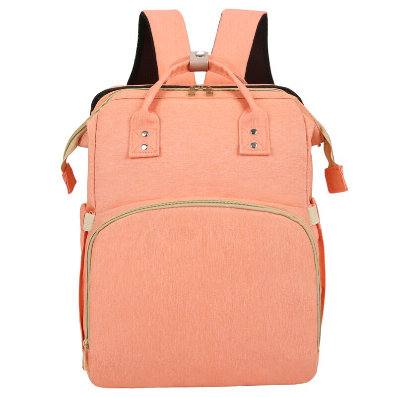 Mochilas para mamá Buylor, bolsa de pañales de maternidad, bolsas para cama de viaje para madres y padres, bolsa de lactancia de gran capacidad para el cuidado del bebé: Style B-Orange